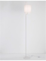 Stojací lampy - NV 9180521 Stojací lampa YAMA bílé stínidlo a bílý hliník vypínač na těle E27 1x12W 230V IP20 bez žárovky - NOVA LUCE