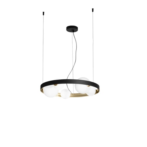 Dekorativní - FAN I-SONETTO-S5 Závěsné svítidlo SONETTO černá/zlatá, 5xG9, 55x150 cm - FANEUROPE - foto 1