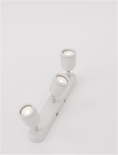 Bodová - NV 9555818 Bodové svítidlo ORSON bílý kov GU10 3x10W 230V IP44 bez žárovky - NOVA LUCE - foto 1