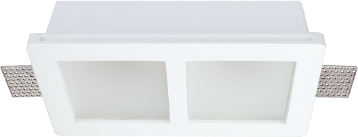 Svítidla pro reflektory (gu10) - Stropní armatura bezešvé zapuštěné čtvercové matné sklo