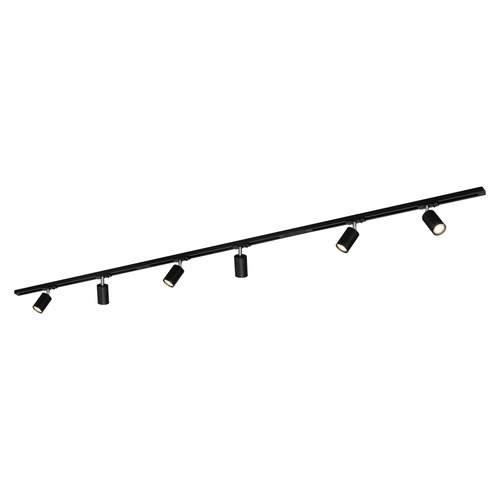 Lištové Briloner 230V - BRILO 8009065 Lištový systém sada 225 cm - 3x 230V lišta 1-fázová, 6x spot GU10, černá - BRILO - foto 1