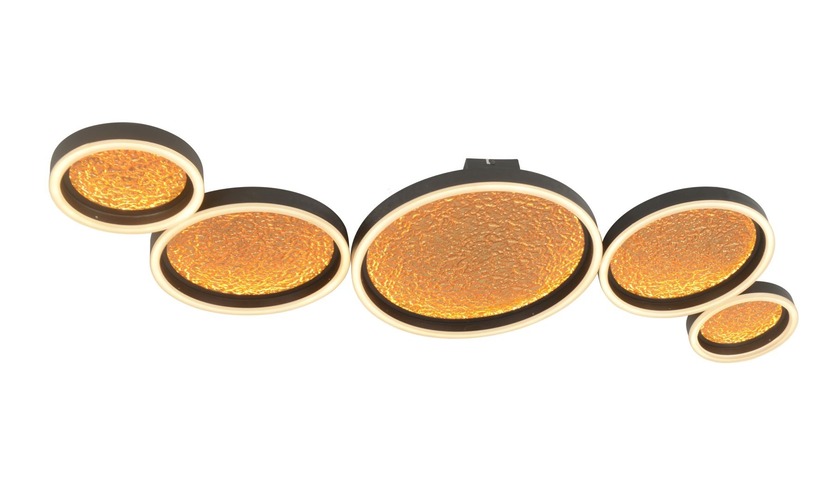 Dekorativní - GT 9069-504 Stropní svítidlo Bormes 80W 8000lm 3000K černá / zlatá - GeeTi - foto 1