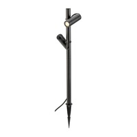 Zápichy - LA 1007869 HELIA SLIM Pole double LED, venkovní stojací lampa, černá IP65 3000K - BIG WHITE (SLV)
