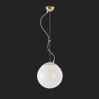 Koule - OS ISI64685 ISIS L2 PM závěsné plastové svítidlo mosaz leštěná / bílá IP40 4000 K 20W LED DALI (původní kód OS 64685) - OSMONT