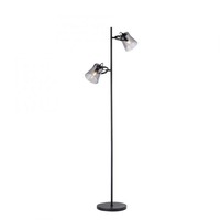 Stojací lampy - LD 15285-18 TINULA LED 2 ramenná stojací lampa černá s nožním vypínačem v jednoduchém designu - LEUCHTEN DIREKT / JUST LIGHT
