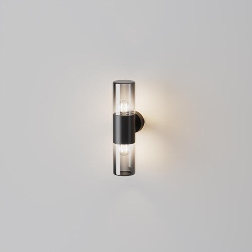 Nástěnná - M O432WL-02GF Nástěnné svítidlo Amas E27 2x60W černý hliník průhledné sklo IP54 - MAYTONI - foto 1