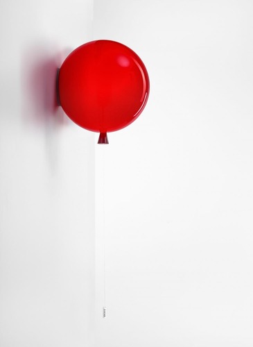 Dekorativní - BRO PC00880_016 Memory, nástěnné svítidlo červené lesklé, 1x15W E27, prům. 30cm - BROKIS C - foto 1