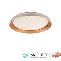Kruhová - LD 14368-60 SATI LED stropní svítidlo matná mosaz paměťová funkce krokově stmívatelné 3000K - JUST LIGHT