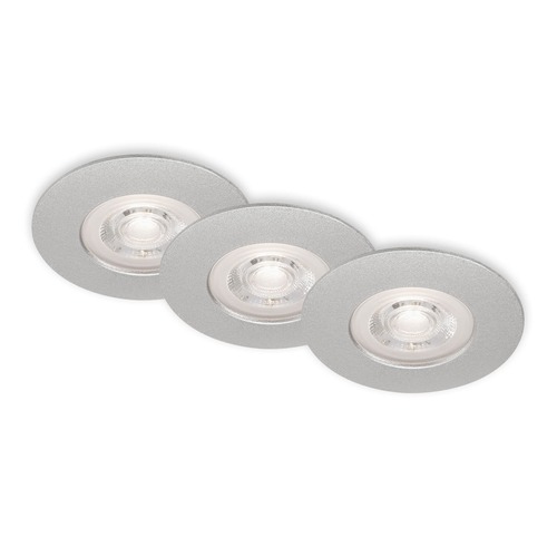 Kruhová - BRI 7036-034 LED vestavná svítidla, pr.9 cm, 3x LED, 4,9 W, 480 lm, matný chrom - BRILONER - foto 1