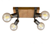 Bodová - BRILO 2900-041 Bodové svítidlo 28 cm 4x E27 25W šedá - BRILO