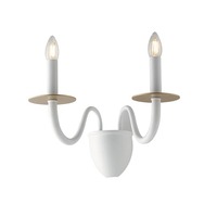 Dekorativní - FAN I-ARMSTRONG/AP2 BCO Nástěnné svítidlo Armstrong, bílé/zlaté, 2 x E14, 45 x 26 x 36 cm - FANEUROPE