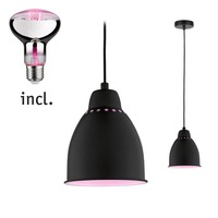 Subtilní - P 5116 Neordic set závěsné svítidlo Hilla + LED reflektor E27 černá stmívatelné kov / 230V 6,5W 1300K - PAULMANN