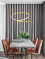 Kruhová - NV 9248109 Závěsné svítidlo GIRISH zlatá nerez ocel a akryl LED 40W 230V 3000K IP20 stmívatelné - NOVA LUCE