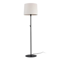 Stojací lampy - FARO 64313-41 SAMBA černá/skládaná béžová stojací lampa - FARO