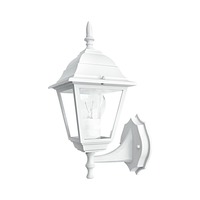 Nástěnná - FAN LANT-ROMA/AP1A BCO Venkovní nástěnné svítidlo UP ROMA bílá, 1xE27, IP44, 19,5 x 35 x 14,6 cm - FANEUROPE