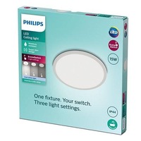 Kruhová - PH 8719514327221 LED Koupelnové stropní svítidlo Philips Superslim CL550 8719514327221 15W 1500lm 4000K IP44 25cm bílé, 3-krokové stmívání - PHILIPS (929002667601)