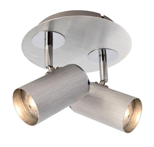 Bodová - IMPR 348086 Deko-Light stropní přisazené svítidlo Indi II 230V GU10 2x max. 50W stříbrná - LIGHT IMPRESSIONS - foto 1