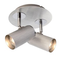 Bodová - IMPR 348086 Deko-Light stropní přisazené svítidlo Indi II 230V GU10 2x max. 50W stříbrná - LIGHT IMPRESSIONS