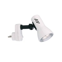 S ramenem - BRI 2763-016P Svítidlo do zásuvky 10,5 cm 1x E14 25W bílé - BRILONER