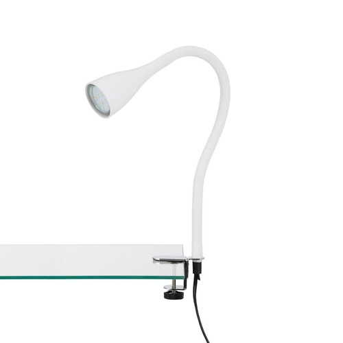 Stolní lampy s klipem - BRI 2762016P Flexibilní svítidlo se svorkou 60 cm 1xGU10 3W 250lm bílé (starý kód: BRI 2762-016P) - BRILONER - foto 1