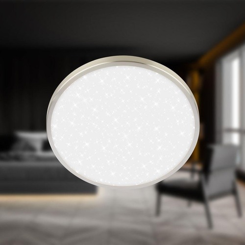Kruhová - BRILO 3902012 Competo stropní svítidlo pr.24 cm - 12W, 1300lm, LED, neutrální bílá, matný nikl - BRILO - foto 1