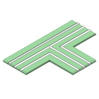 Al profily k zapuštění - SLC PE1222 Profil pro pásky DL 3 track T modul sádrokarton - TLG