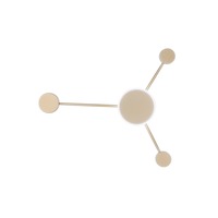 Dekorativní - FAN LED-ETERE-PL3 ORO Nástěnné LED svítidlo ETERE zlatá, 12 W, 1620 lm, CCT, 53 x 46 cm - FANEUROPE