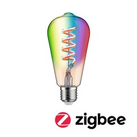 E27 - P 29158 Filament 230V Smart Home Zigbee 3.0 LED žárovka ST64 E27 6,3W RGBW+ stmívatelné zlatá - PAULMANN