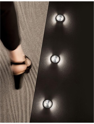 Zapuštěná - NV 9203112 Venkovní zapuštěné svítidlo do země BANG nikl satén hliník LED 1W 3000K IP67 100-240V 42st. vč. driveru - NOVA LUCE - foto 1