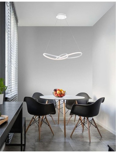 Dekorativní - NV 1701101001 Závěsné svítidlo FUSION bílý hliník a akryl LED 53W 230V 3000K IP20 - NOVA LUCE - foto 1