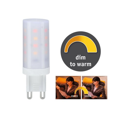 G9 - P 28819 LED žárovka 4W G9 teplá bílá dim to warm - PAULMANN - foto 1