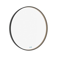 Koupelnová - NIM ZPC 31003RVX-90 Černé kulaté LED zrcadlo 90cm se dvěma dotykovými senzory - NIMCO