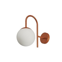 Dekorativní - OS ANC40005 ANCHA 1 nástěnné skleněné svítidlo terakota / bílá IP40 25W E27 - OSMONT