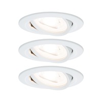 Koupelnová - P 93431 Vestavné svítidlo LED Nova kruhové 3x6,5W GU10 bílá mat nastavitelné - PAULMANN