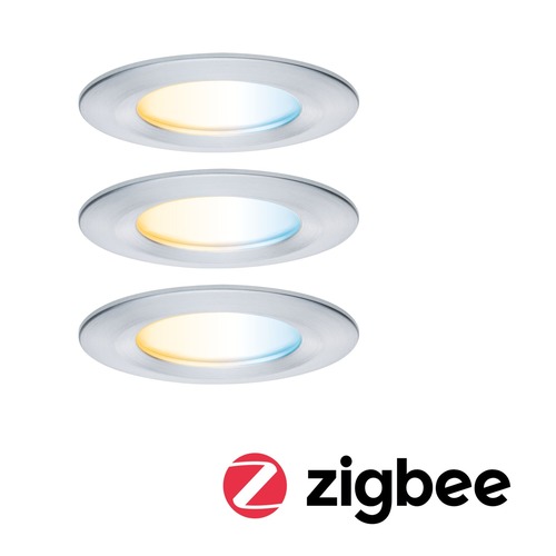 Koupelnová - P 92444 LED vestavné svítidlo Nova Coin IP44 kruhové 78mm měnitelná bílá 3x6W 230V hliník broušený hliník - PAULMANN - foto 1