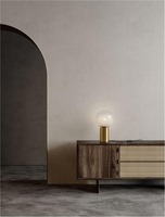 Stolní lampy dekorační - NV 9028842 Stolní lampa JIAN mosazný zlatý kov a bílé sklo s přechody E27 1x12W 230V IP20 bez žárovky - NOVA LUCE