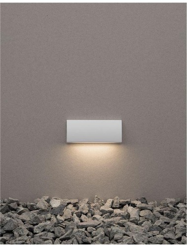 Nástěnná - NV 9018061 Venkovní nástěnné svítidlo LIV bílý litý hliník a skleněný difuzor LED 3.5W 3000K 200-240V 120st. IP54 - NOVA LUCE - foto 1