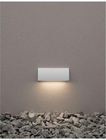 Nástěnná - NV 9018061 Venkovní nástěnné svítidlo LIV bílý litý hliník a skleněný difuzor LED 3.5W 3000K 200-240V 120st. IP54 - NOVA LUCE