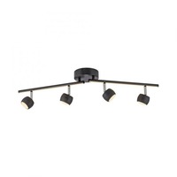 Bodová - LD 11402-18 LED stropní svítidlo černé JARIK 4-ramenné, řízení vypínačem, nastavitelné, 3000K - JUST LIGHT