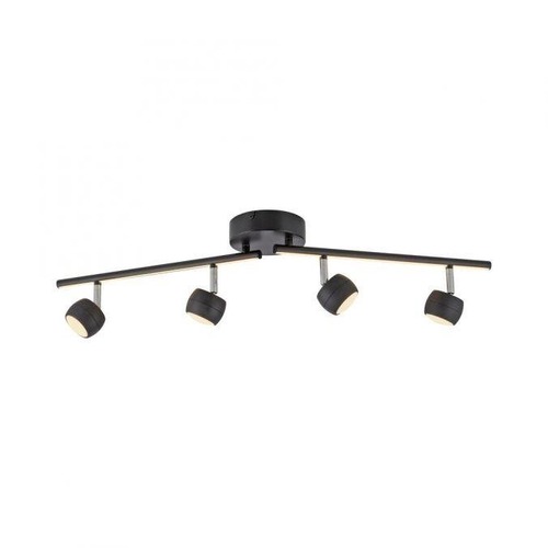 Bodová - LD 11402-18 LED stropní svítidlo černé JARIK 4-ramenné, řízení vypínačem, nastavitelné, 3000K - JUST LIGHT - foto 1