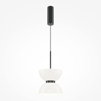 Dekorativní - M MOD178PL-L11B3K Závěsné svítidlo Kyoto 3000K 11W teplá bílá 1300lm černý kov bílý sklo - MAYTONI