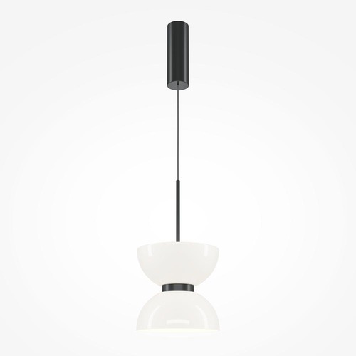 Dekorativní - M MOD178PL-L11B3K Závěsné svítidlo Kyoto 3000K 11W teplá bílá 1300lm černý kov bílý sklo - MAYTONI - foto 1