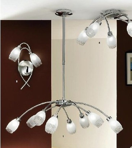 Vícečetná - OR LU 1672/8 CHROM Závěsné svítidlo 8x28W G9 chrom, teleskopické rameno - ORION - foto 1