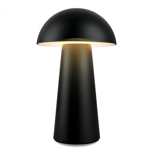 Stolní lampy dekorační - BRILO 7520015 Fungo Mini LED stolní lampička bezdrátová IP44, stmívatelné, dotykový vypínač, černá - BRILO - foto 1