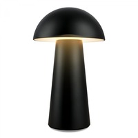 Stolní lampy dekorační - BRILO 7520015 Fungo Mini LED stolní lampička bezdrátová IP44, stmívatelné, dotykový vypínač, černá - BRILO