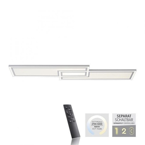 Hranatá - LD 14875-16 EDGING LED stropní svítidlo bílé ploché 110x28, dálkový ovladač, stmívatelné, CCT nastavení teploty barvy 2700-5000K - LEUCHTEN DIREKT / JUST LIGHT - foto 1