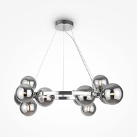Dekorativní - M MOD545PL-11CH AKCE - Závěsné svítidlo Dallas 11x28W kouřové sklo chrom kov designové - MAYTONI