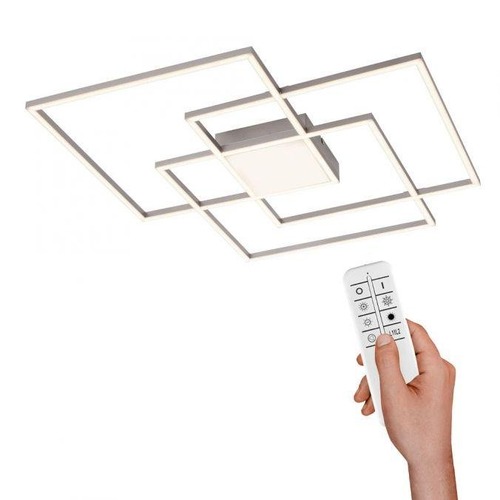 Hranatá - LD 14713-55 ASMIN Stropní svítidlo, ocel, dálkový ovladač, stmívatelné, do interiéru 2700-5000K - LEUCHTEN DIREKT / JUST LIGHT - foto 1