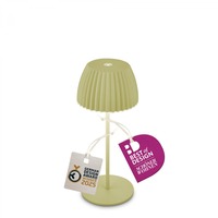 Stolní lampy dekorační - BRILO 7552019 Nabíjecí stolní lampa Riffle Mini - 20 cm, 1,5W, 150lm, bezdrátová, LED, stmívatelné, dotykový vypínač, zelená - BRILO