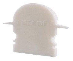 Krytky pro Al profily - IMPR 979650 Koncovka R-ET-02-15 bílá 30 mm 2 ks - LIGHT IMPRESSIONS